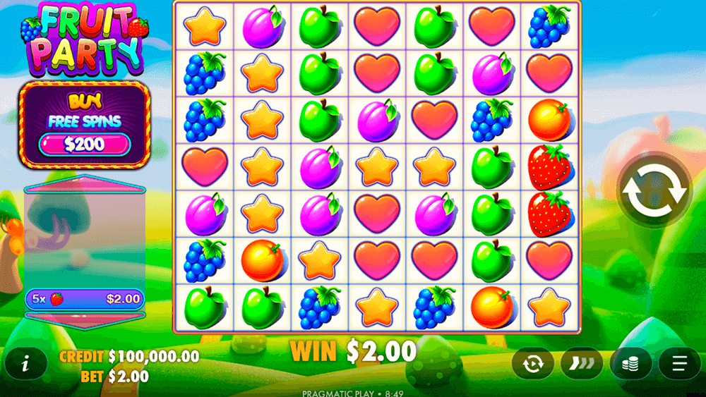 Мобильная версия Fruit Party